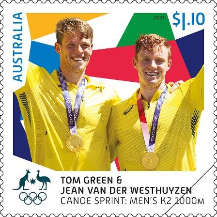 Tom Green & Jean Van Der Westhuyzen : Canoe Sprint K2 1000m