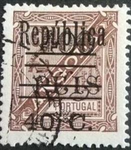 Stamp, Overprint new value, Angola,  
