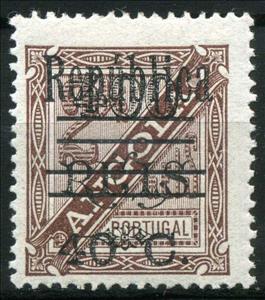 Stamp, Overprint new value, Angola,  