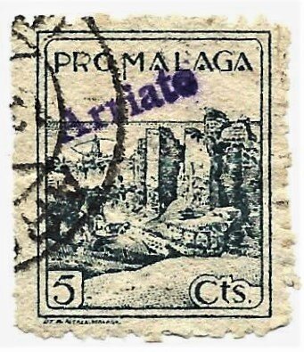 "Pro Málaga" Overprinted Arriate