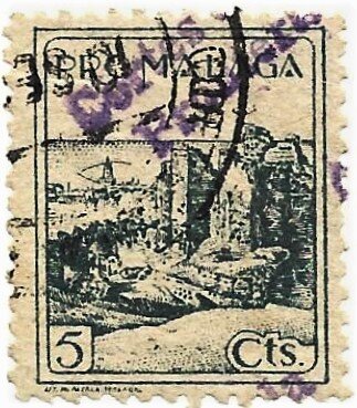 "Pro Málaga" Overprinted Cortes de la Frontera