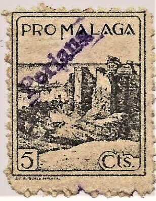 "Pro Málaga" Overprinted Periana