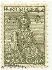 Stamp, Ceres new type, Angola,  , Mythology, Tools, Crops, Gods and goddesses