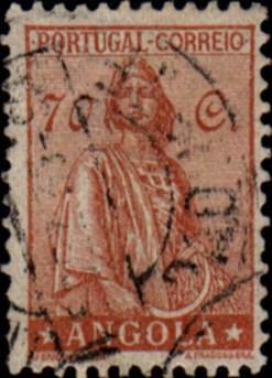 Stamp, Ceres new type, Angola,  , Mythology, Tools, Crops, Gods and goddesses