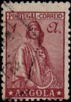 Stamp, Ceres new type, Angola,  , Mythology, Tools, Crops, Gods and goddesses