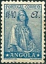 Stamp, Ceres new type, Angola,  , Mythology, Tools, Crops, Gods and goddesses