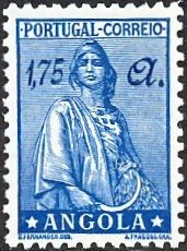 Stamp, Ceres new type, Angola,  