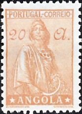 Stamp, Ceres new type, Angola,  , Mythology, Tools, Crops, Gods and goddesses