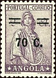 Stamp, Ceres new type, Angola,  
