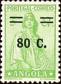 Stamp, Ceres new type, Angola,  