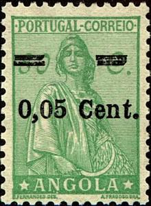 Stamp, Ceres new type, Angola,  