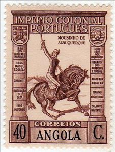 Stamp, Mousinho de Albuquerque, Angola,  , Mammals, Horses, Generals, Animals (Fauna)