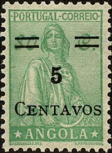 Stamp, Ceres new type, Angola,  