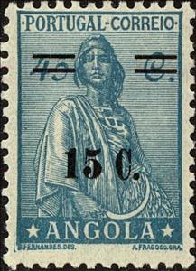 Stamp, Ceres new type, Angola,  