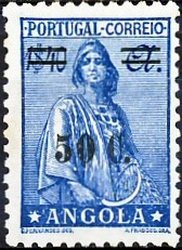 Stamp, Ceres new type, Angola,  