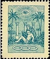 Stamp, Odd Fellow Lodge, Good Samaritan, Cinderellas,  