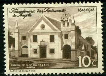 Stamp, Our Lady of Nazareth Church - Luanda, Angola,  , Churches - Cathedrals - Basilicas - Chapels