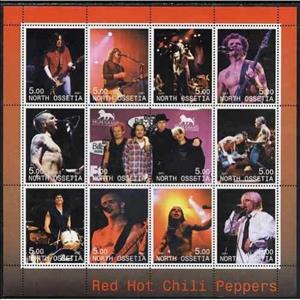 Mini Sheet, Red Hot Chili Peppers, Cinderellas,  , Famous People, Musicians