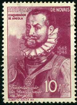 Stamp, Paulo Dias de Novais (1510-1589) colonizer, Angola,  , Colonisation