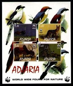 Mini Sheet, WWF Birds, Cinderellas,  , Animals (Fauna), Birds, WWF