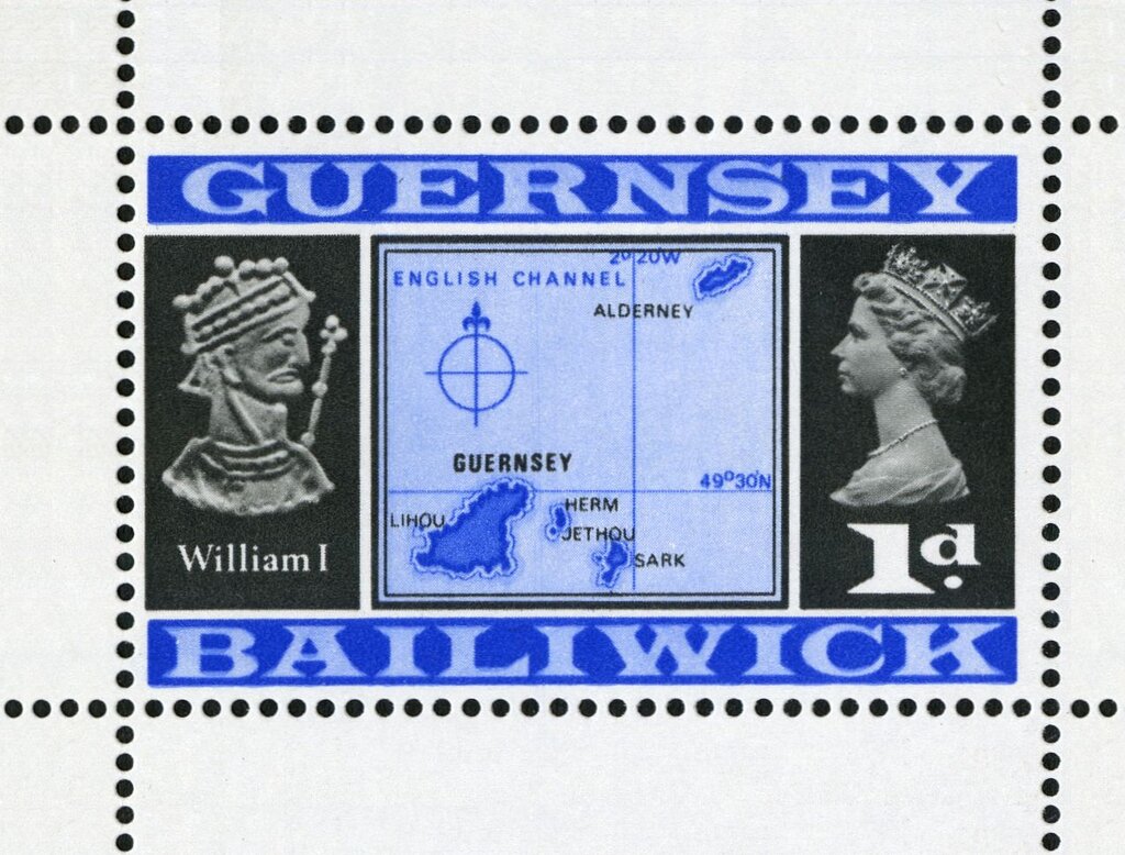 William I (1066-1087), Map of Guernsey and Wilding Portrait