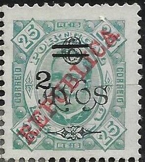 King Carlos I - overprinted REPUBLICA