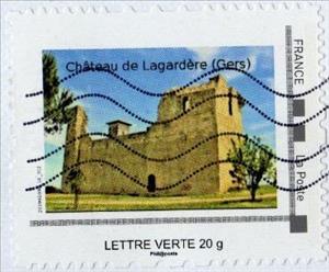 Stamp, Chateau Lagardere. Gers, Personalized and Private Mail Stamps,  , Castles