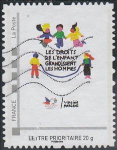 Stamp, Children's Rights. Droits d'enfant grandissent les Hommes, Personalized and Private Mail Stamps,  , Children, Human Rights