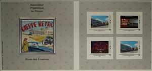 Souvenir Sheet, Dieppe Retro, Personalized and Private Mail Stamps,  , Cars, Casinos, Night Views
