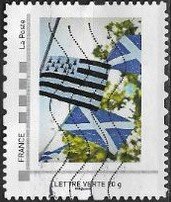 Flags of Brittany and Scotland