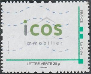 Stamp, Icos Immobilier, Personalized and Private Mail Stamps,  , Advertisements