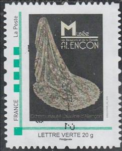 Stamp, Lace. Alencon Museum, Personalized and Private Mail Stamps,  , Museums, Textile