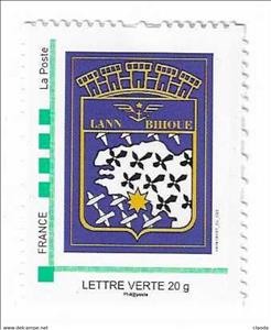 Stamp, Lann Bihoue, Personalized and Private Mail Stamps,  , Coats of Arms, Navies