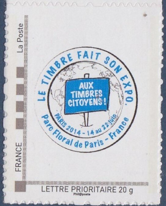 Stamp Show Parc Floral Paris in blue
