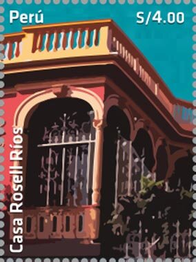 Stamp, UPAEP 2020 : Architecture - Casa Rosell-Ríos, Lima, Peru,  , Architecture, U.P.A.E.P.