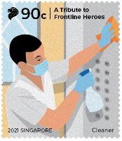 Stamp, Cleaner, Singapore,  , Diseases, Professions
