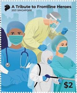 Stamp, COVID-19 : A Tribute To Frontline Heroes, Singapore,  , Diseases, Professions