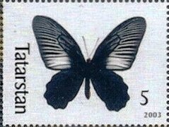 Stamp, Butterflies, Cinderellas,  , Animals (Fauna), Butterflies, Insects