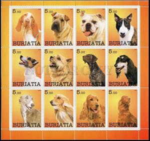 Mini Sheet, Dogs, Cinderellas,  , Animals (Fauna), Dogs, Mammals