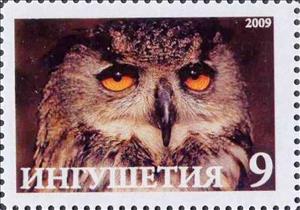 Stamp, Owl, Cinderellas,  , Animals (Fauna), Birds, Birds of Prey, Owls