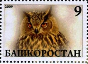 Stamp, Owl, Cinderellas,  , Animals (Fauna), Birds, Birds of Prey, Owls