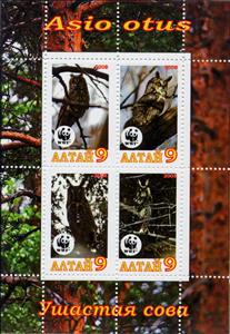 Mini Sheet, Owls, Cinderellas,  , Animals (Fauna), Birds, Owls