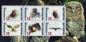 Mini Sheet, Owls, Cinderellas,  , Animals (Fauna), Birds, Birds of Prey, Owls