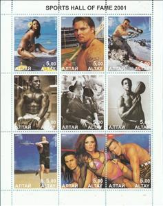 Mini Sheet, Sport Hall of Fame 2001, Cinderellas,  , Sports