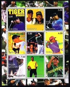 Souvenir Sheet, Tiger Woods, Cinderellas,  , Famous People, Golf