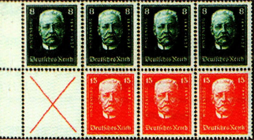Booklet Pane-Paul von Hindenburg (1847-1934), 2nd President