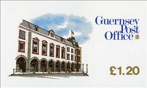 Booklet, Guernsey Post Office Booklet of £ 1.20, Guernsey,  , Churches - Cathedrals - Basilicas - Chapels, Fishery, Fishing-boats, Flags, Ports, Religion, Ships, Townscapes / City Views