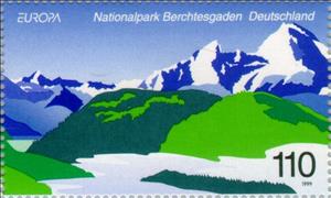 Stamp, C.E.P.T.- Berchtesgaden National Park, Germany, Federal Republic,  , C.E.P.T., Europe, Mountains, National Parks