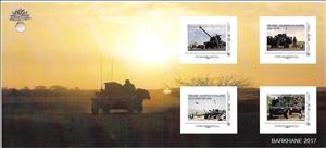 Booklet, 350th Anniversary Dauphin Cavalry. Barkhane 2017, Personalized and Private Mail Stamps,  , Anniversaries and Jubilees, Army, Deserts, Military Forces, Tanks