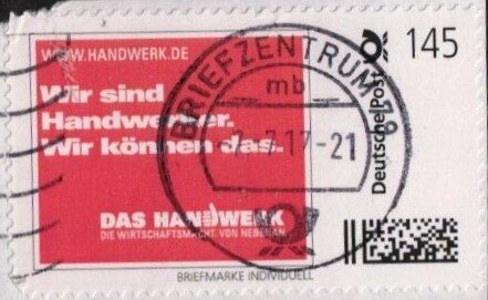 Stamp, Das handwerk on pink, Personalized and Private Mail Stamps,  , Crafts